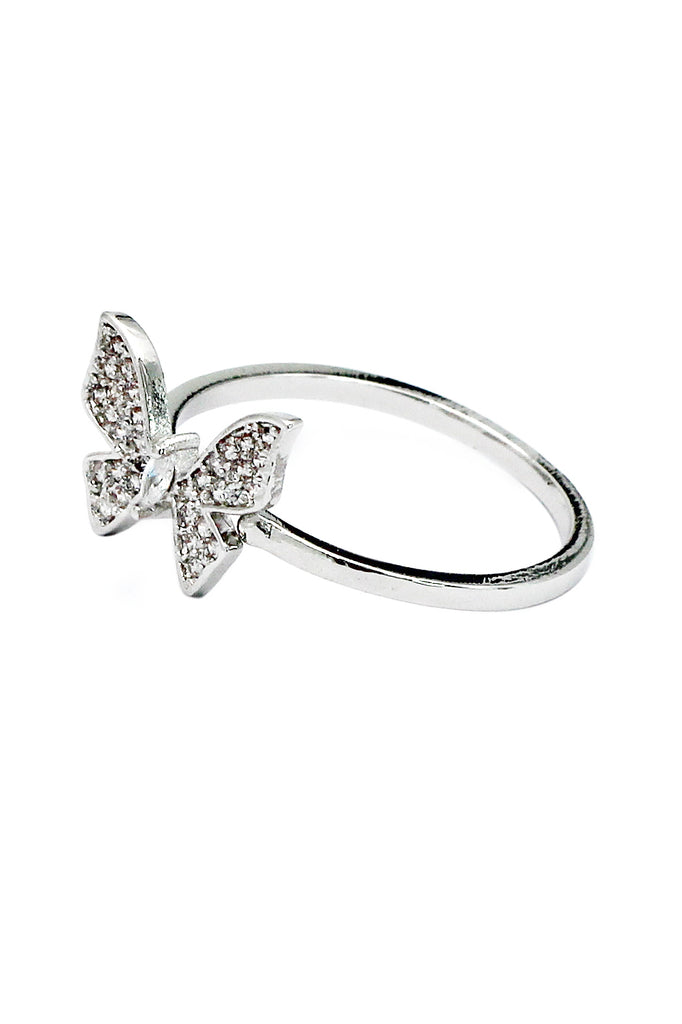 fashion butterfly crystal ring
