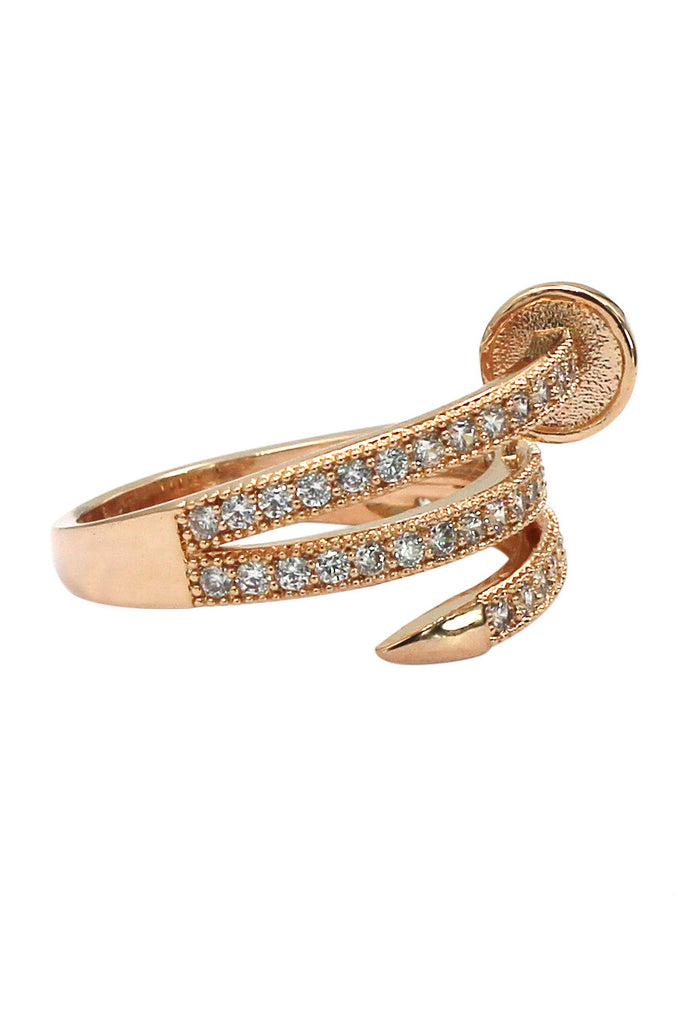 fashion micro pave crystal belt ring