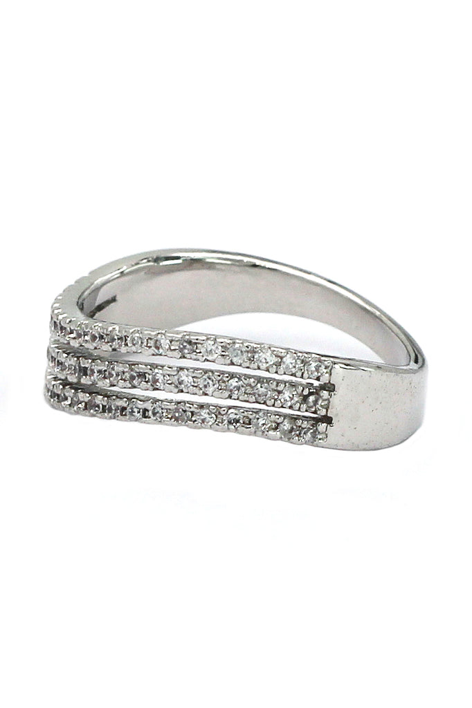 fashion silver crystal ring