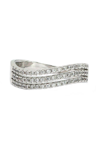 fashion double crystal ring