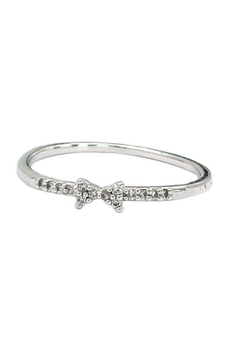 fashion five claws crystal silver ring