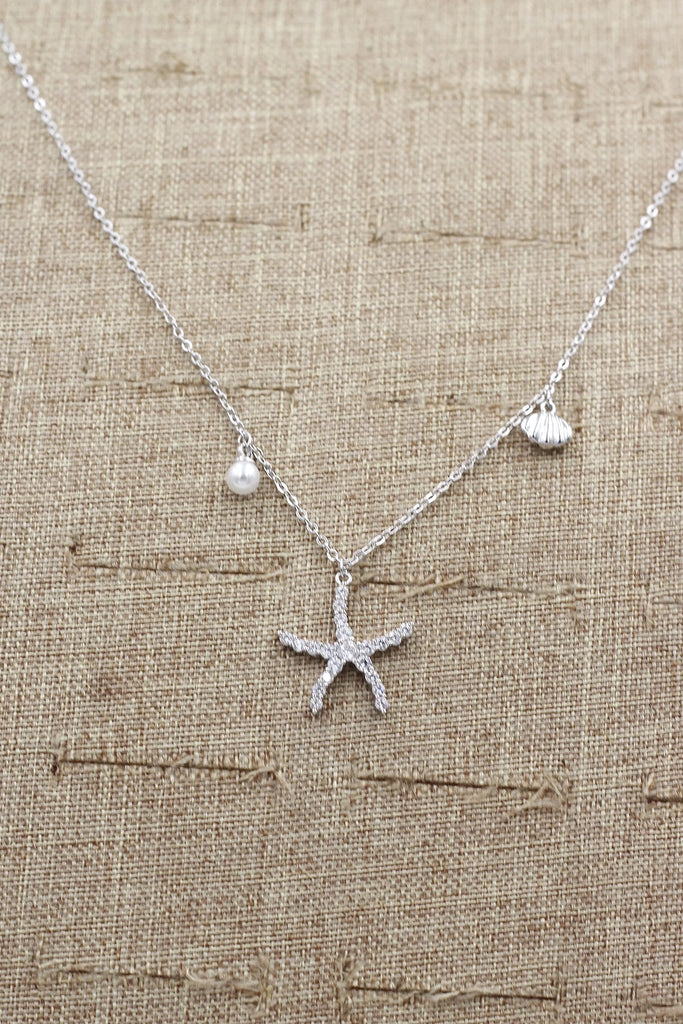 star crystal necklace earrings set