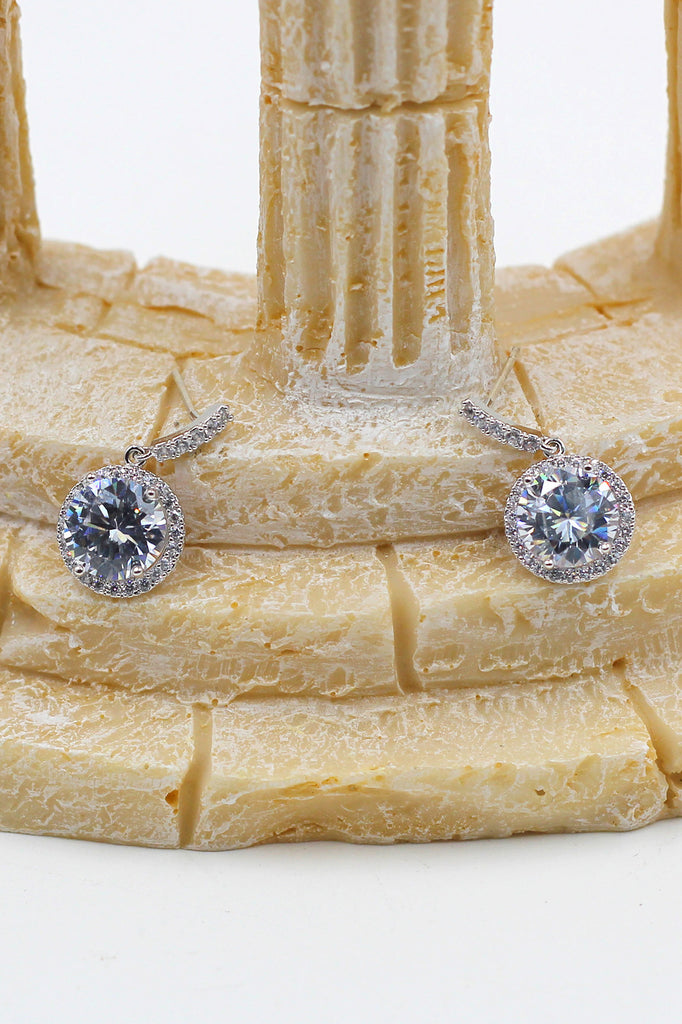 simple large crystal earrings