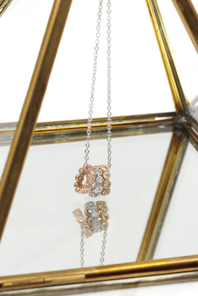 cabinet crystal circle clavicle necklace