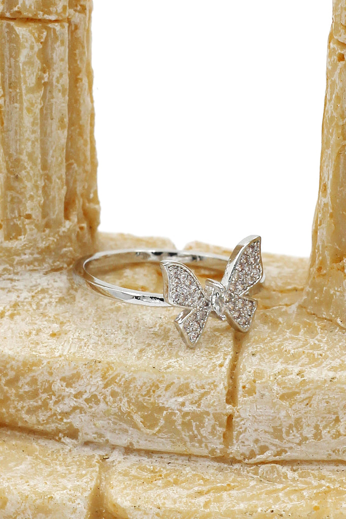 fashion butterfly crystal ring
