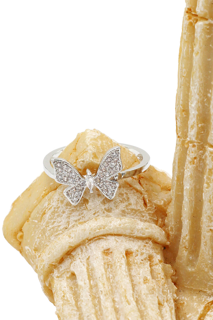 fashion butterfly crystal ring