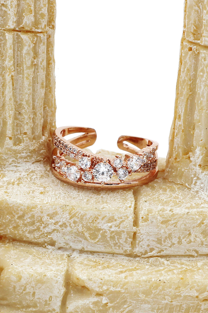 fashion row sparkling crystal ring