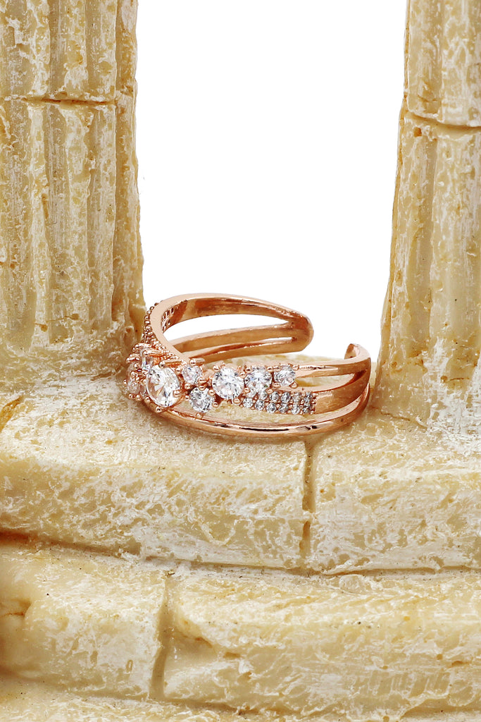 fashion row sparkling crystal ring