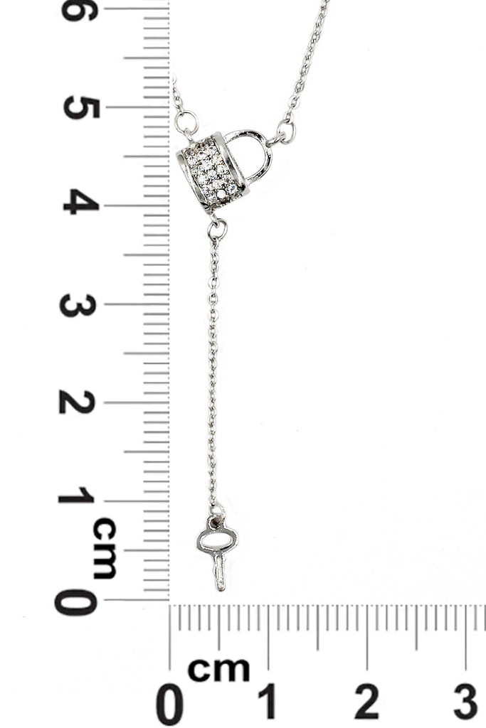 cabinet crystal lock pendant key necklace