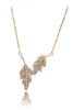 fashion crystal leaf clavicle necklace
