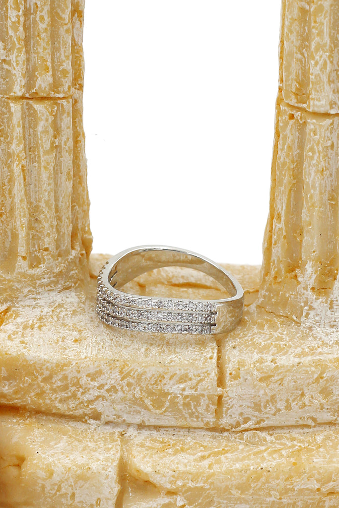 fashion silver crystal ring