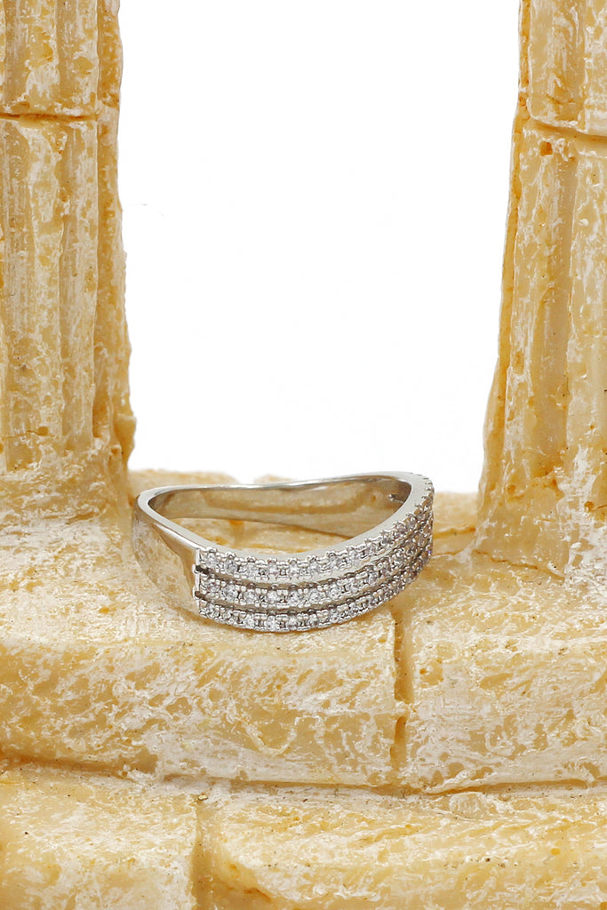 fashion silver crystal ring