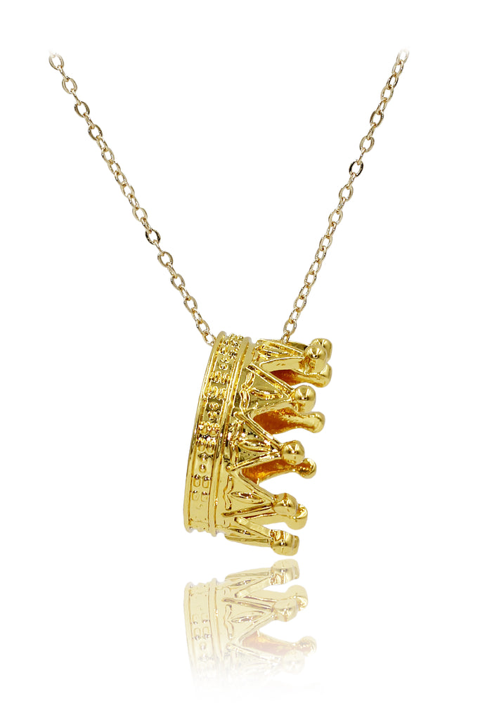 fashion big crown pendant necklace