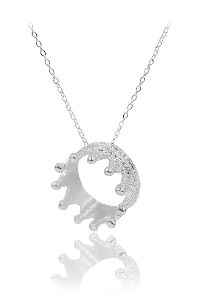 fashion big crown pendant necklace