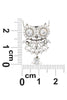 lovely crystal pendant owl silver necklace