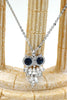 lovely crystal blue eye owl necklace