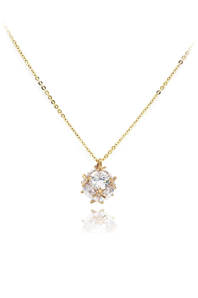 crystal ball necklace earrings set