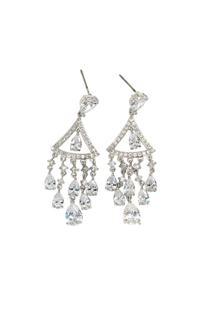 water drop crystal earrings ring set