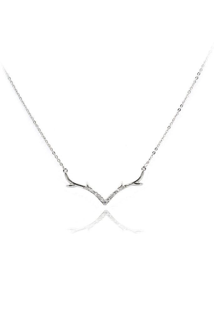 fashion antler crystal necklace