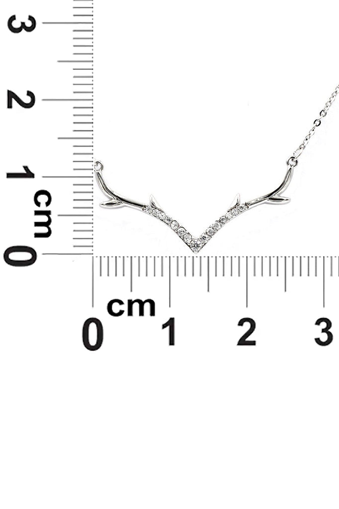 fashion antler crystal necklace