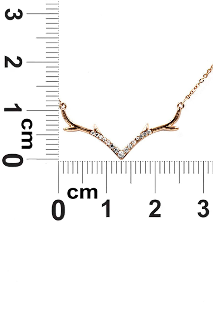 fashion antler crystal necklace