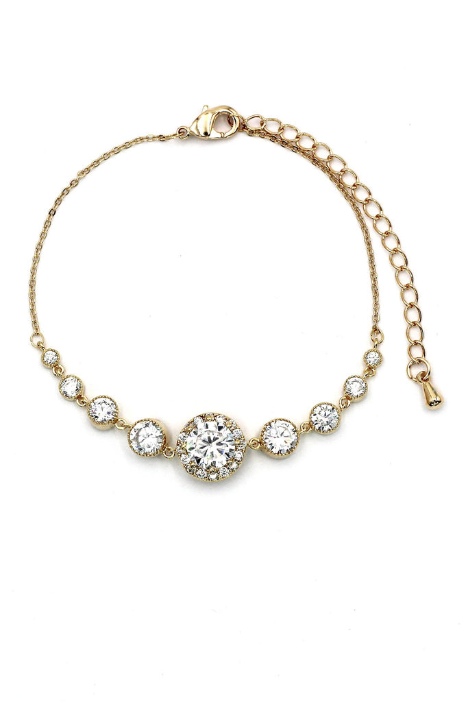 Elegant Crystal Bracelet Earrings Set