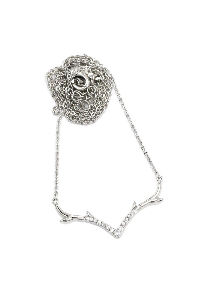 fashion antler crystal necklace