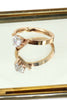 fashion rose gold crystal heart ring