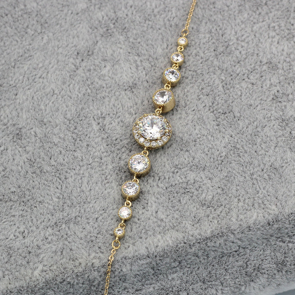 Elegant Crystal Bracelet Earrings Set