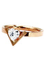 fashion rose gold crystal heart ring