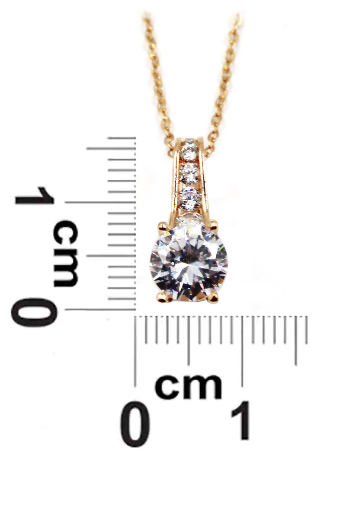 elegant rose gold crystal necklace