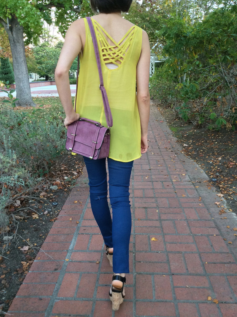 Small two-striped handbag