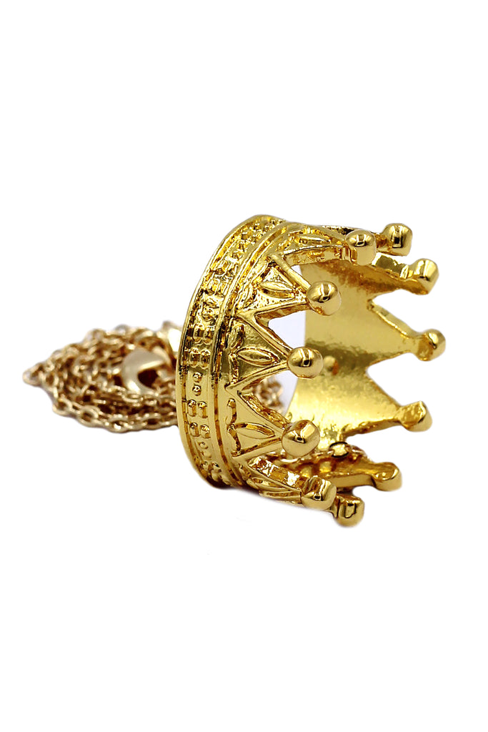 fashion big crown pendant necklace