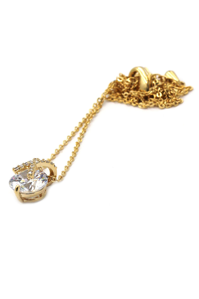 fashion mini X front crystal necklace