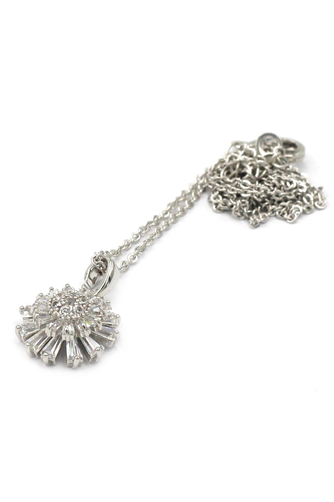 Small daisy crystal ring necklace set