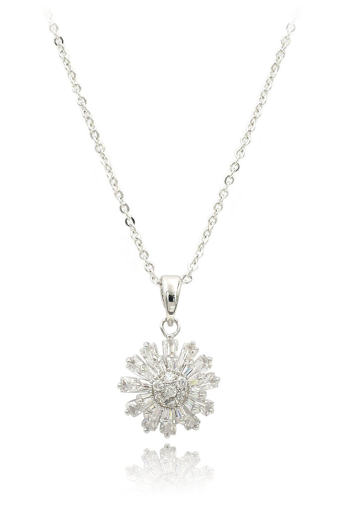 noble shiny crystal earrings necklace set