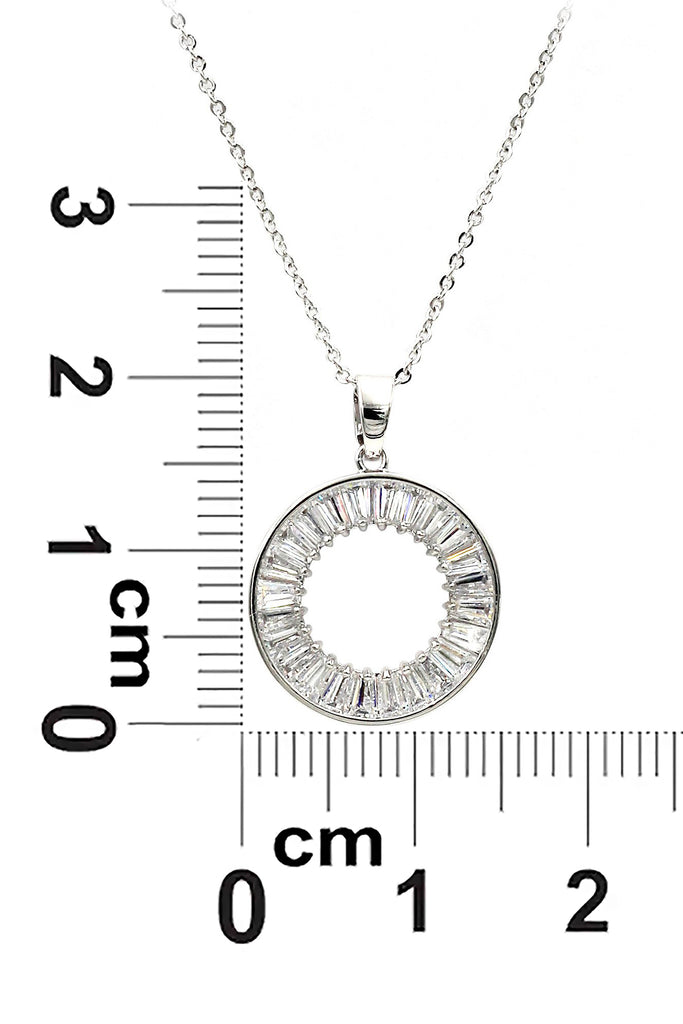fashion crystal circle necklace