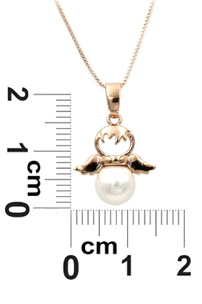 lovely pearl angel necklace