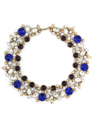 elegant crystal circle necklace