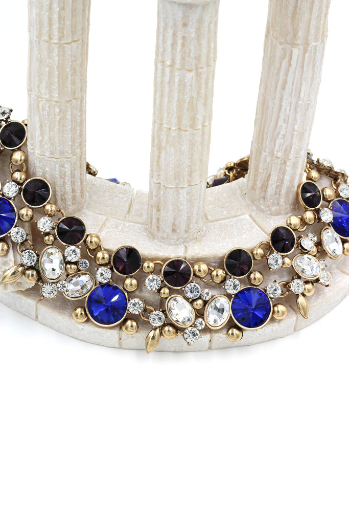 elegant full colorful crystal necklace