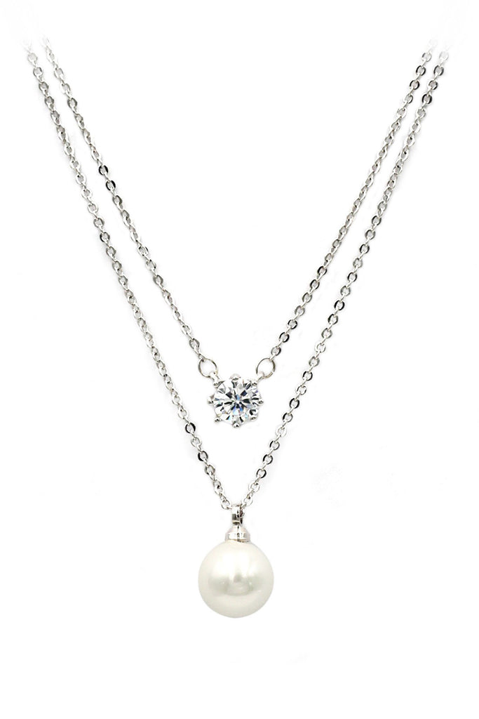 pendant pearl earring necklace set