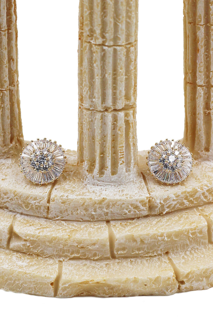 fashion clear crystal gold earrings