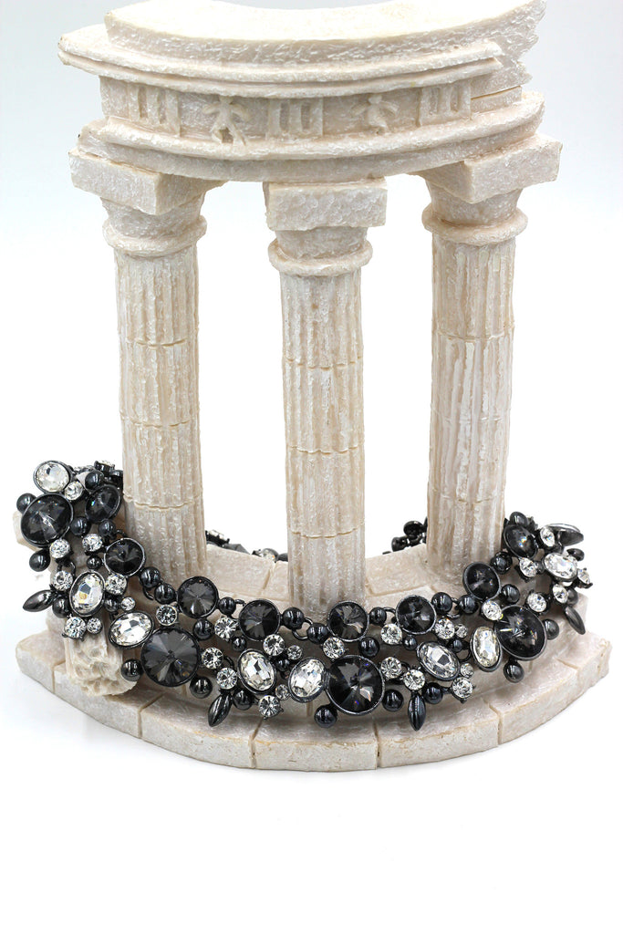 elegant full colorful crystal necklace