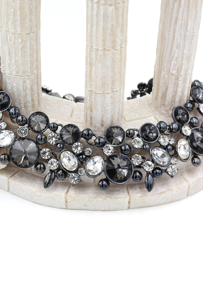 elegant full colorful crystal necklace