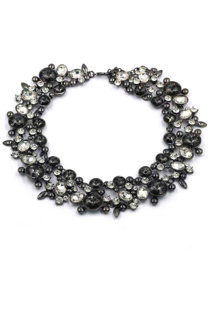 elegant full colorful crystal necklace