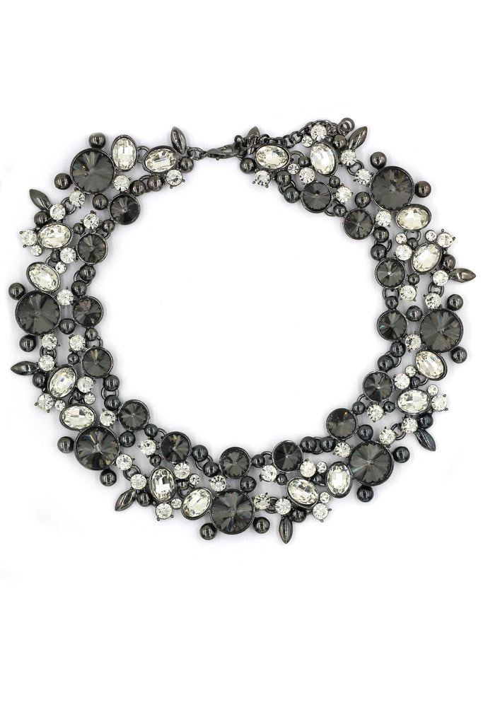 elegant full colorful crystal necklace