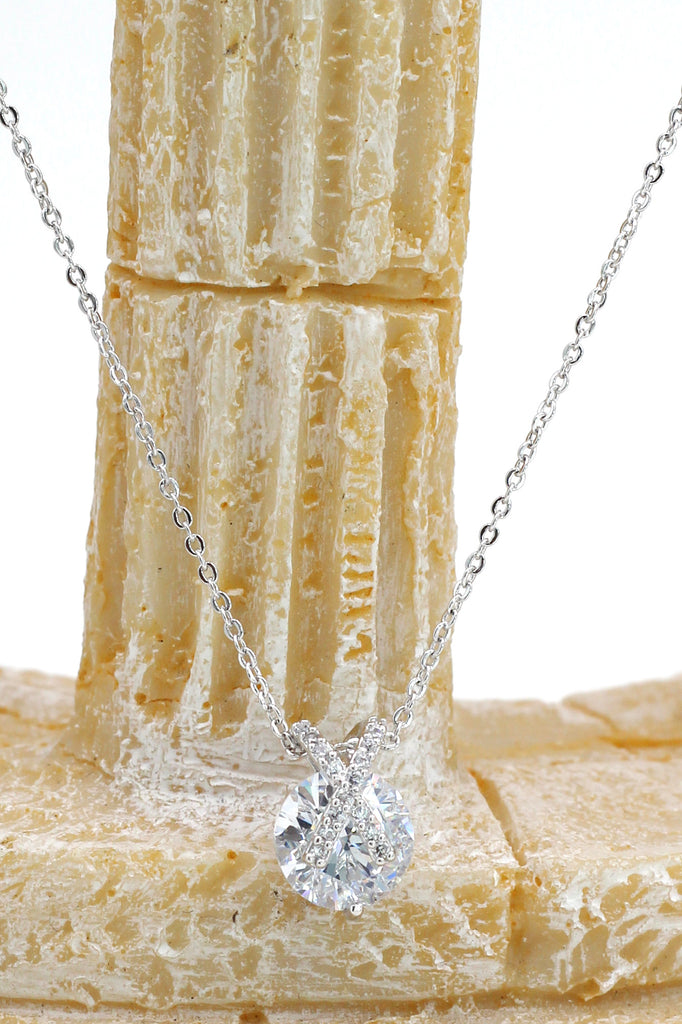 fashion mini X front crystal necklace