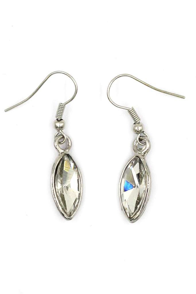 fashion colorful crystal necklace earrings silver sets