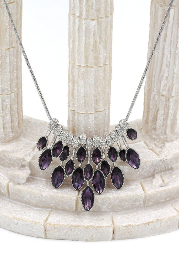 fashion colorful crystal necklace