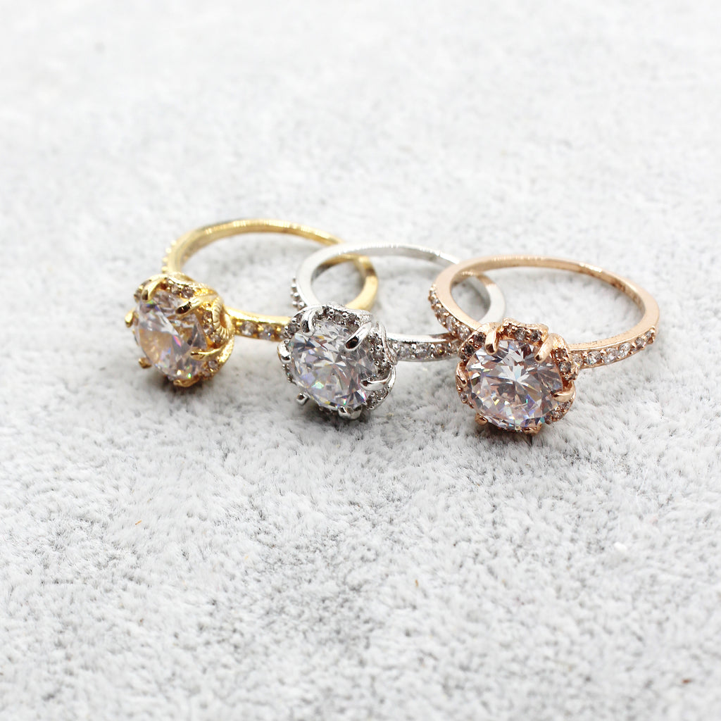 fashion daisy crystal ring